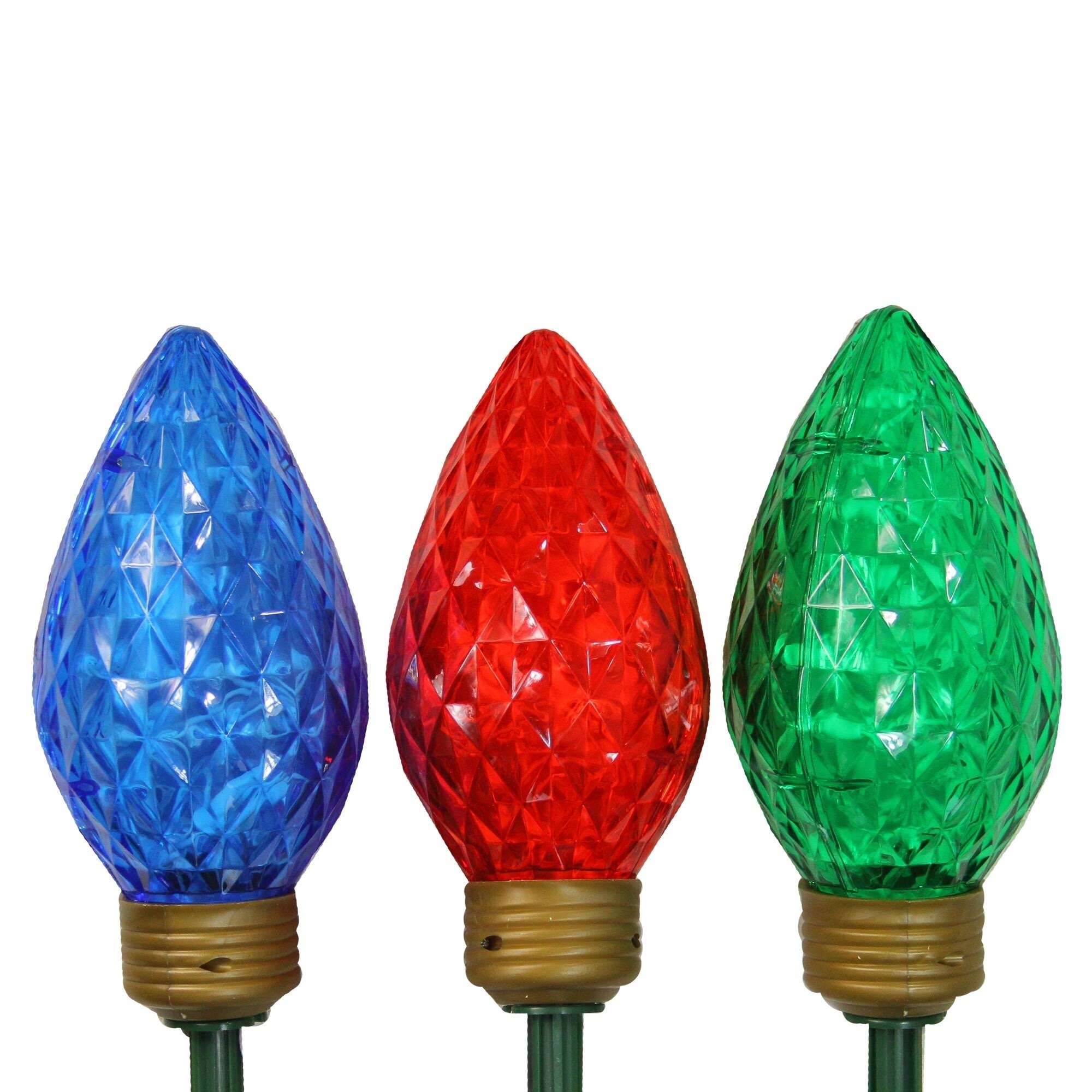 9c8263fcd389c677e6111d444d1f67ebd55e0c30566fbefb3c2aefc9ed953ac5.jpg Northlight LED Jumbo Bulb Christmas Pathway Marker Lawn Stakes - Multi - Image 1