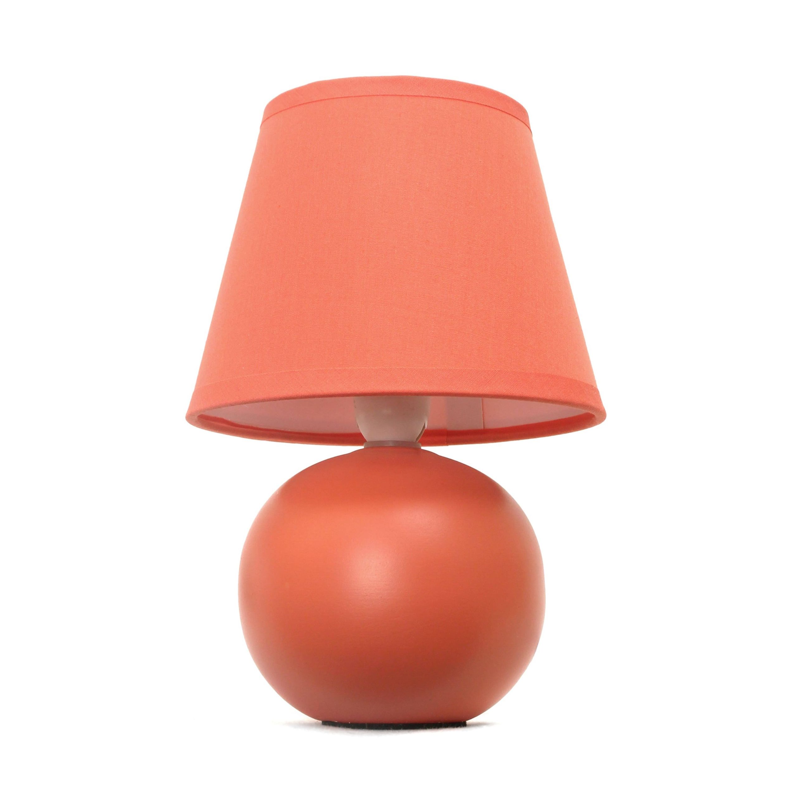 9cbdc22e8b399cea3f2d213f919ac2a01ff77ab1e22bbac38aaa1562d70179f5.jpg Simple Designs Orange Mini Ceramic Globe Table Lamp - Image 1
