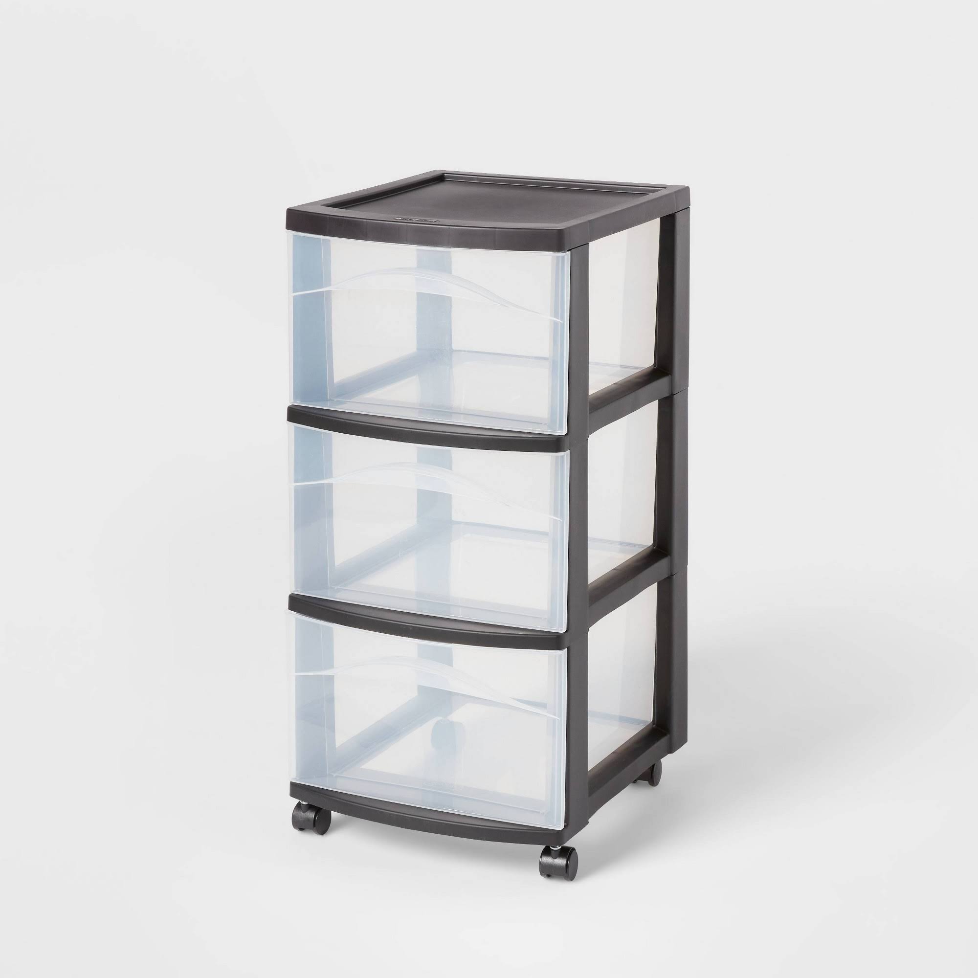9cc5a137f27dc3a7c9dd91dcf16092db3c7f92a45d67c0df13da3e6c44e37128.jpg 3 Drawer Medium Cart Black - Brightroom - Image 1