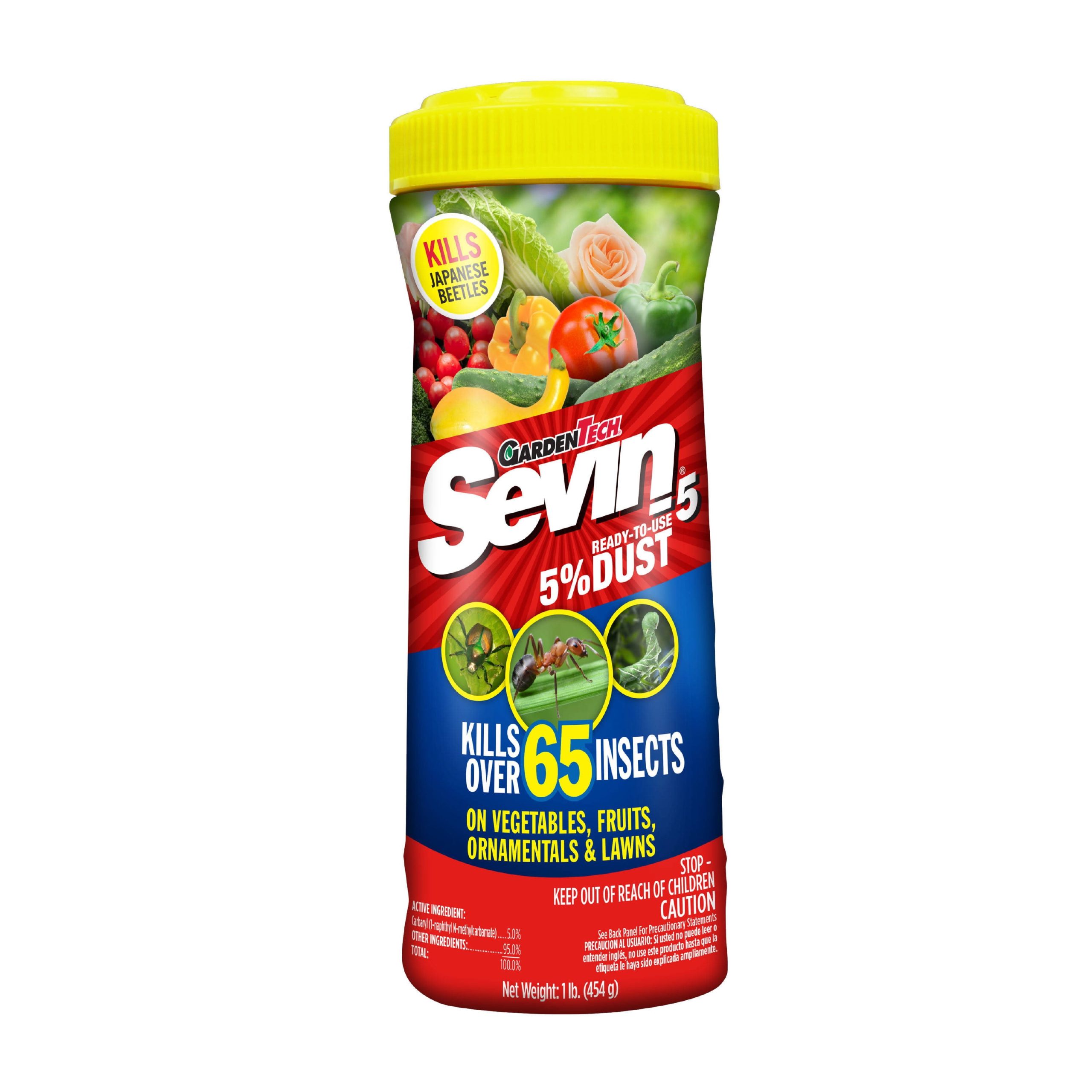 9cd2bf780b3174c9bf261819b4456a32b52c18ff376b0ab5ca67ed377edbc60a.jpg Garden Tech Sevin Bug Killer, 5% Dust, Ready-To-Use - 1 lb - Image 1