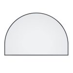 Glass Warehouse 48 in. W x 32 in. H Framed Arched Bathroom Vanity Mirror in Black