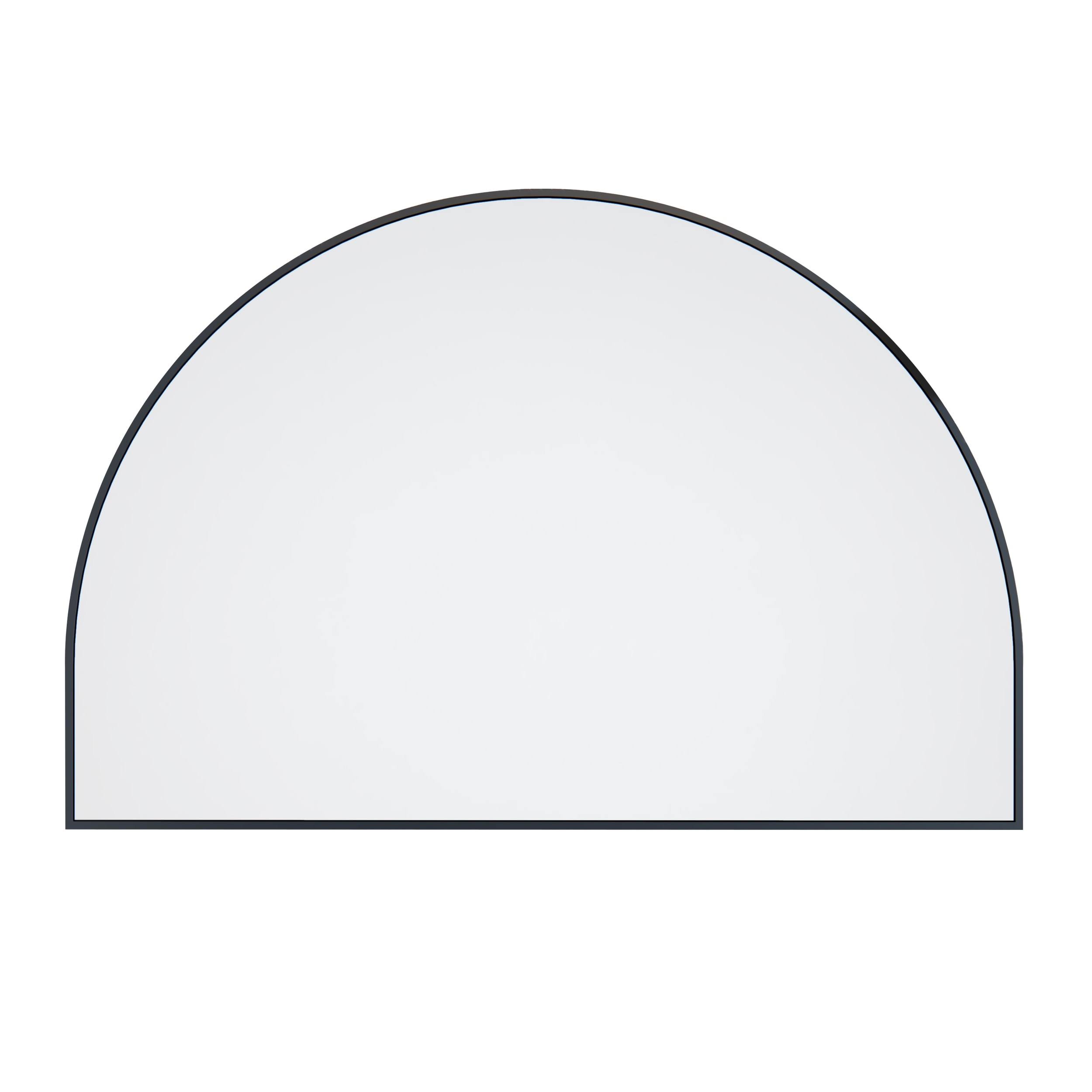 9cf40f7c965db7dd374a65f8789fffd8f8bf0d424cc17b619637e1a621f7360f.jpg Glass Warehouse 48 in. W x 32 in. H Framed Arched Bathroom Vanity Mirror in Black - Image 1