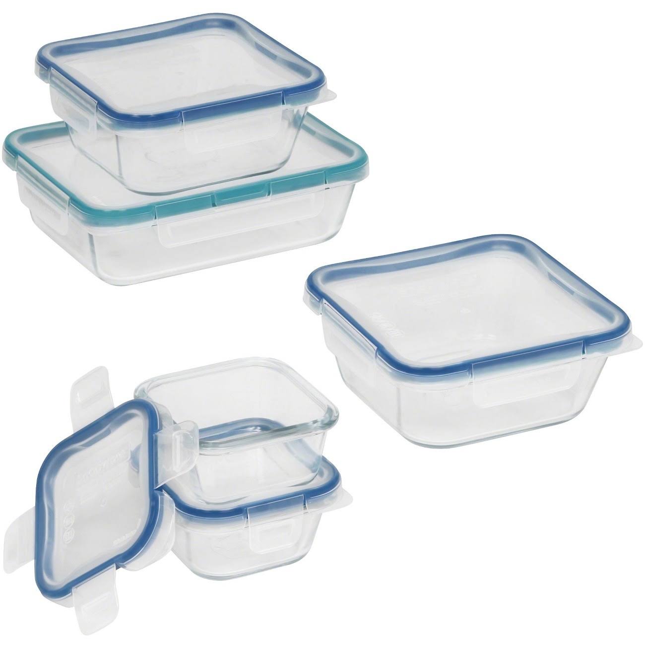 9d150c865dfcda437f7832e9c923c4e841d2c39a0a8a97eabc5e483b1c627c03.jpg Snapware Total Solution Pyrex 10- Piece Food Storage Set - Image 1