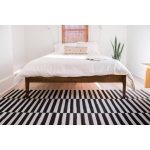 Wade Logan Kyree Striped Ivory/Black Area Rug Zipcode Design Rug Size: Rectangle 4' x 6'