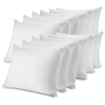 CIRCLESHOME Zippered Pillow Protectors 12 Pack Standard100% Cotton Breathable Pillow Covers