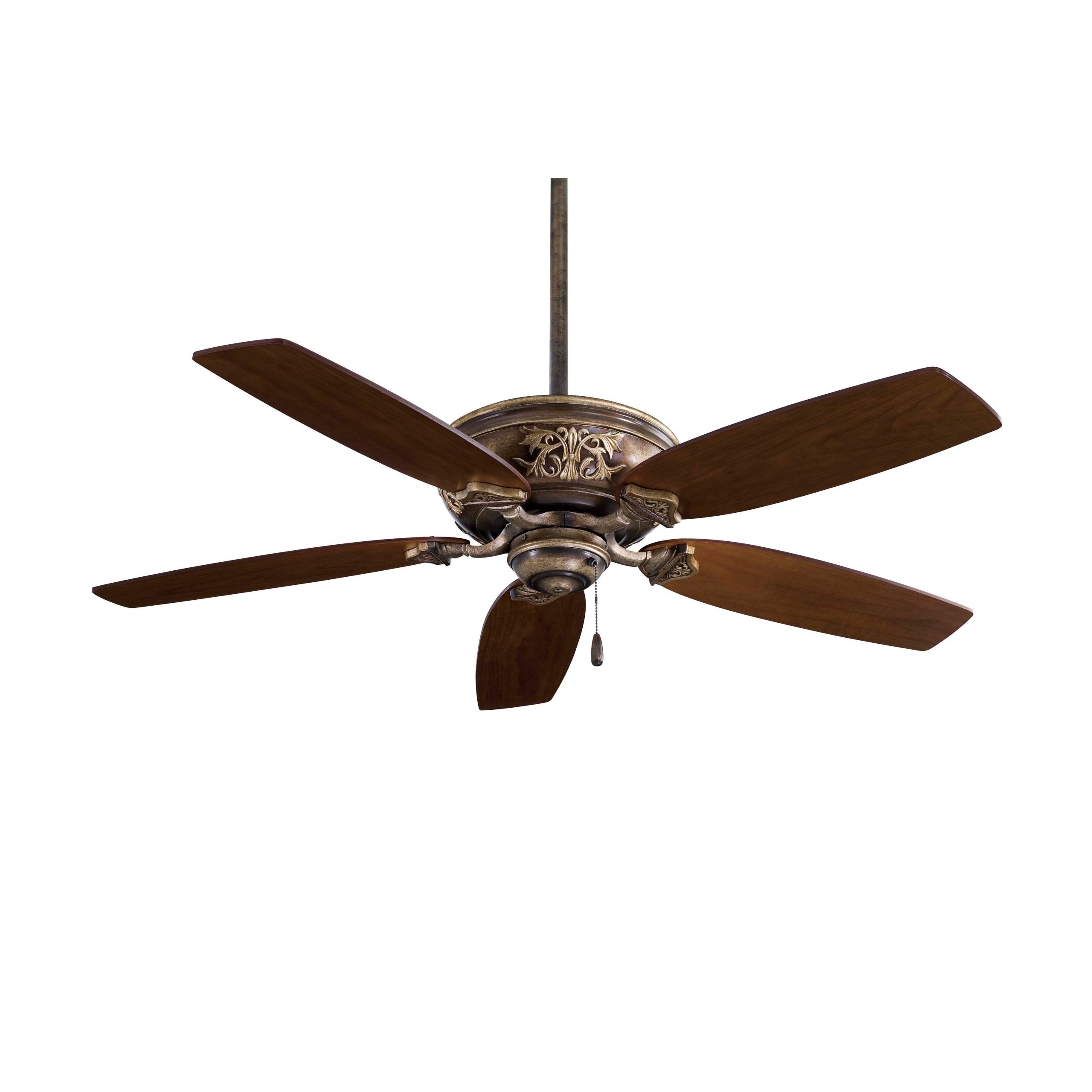 9d50bc7e56cb34b81cea87bc0aac705b252a8067ee9b155aa0d52dd59826f0ca.jpg MinkaAire Classica 54" Ceiling Fan - Patina Iron - Dark Walnut Blades - Image 1