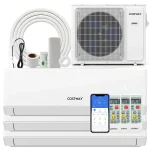 36000 BTU 3-Zone 23 SEER2 Mini Split Air Conditioner with Heat Pump, WiFi Enabled Inverter Split System AC with Energy Star Full Set