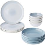 Corelle Stoneware 12-Piece Dinnerware Set in Nordic Blue