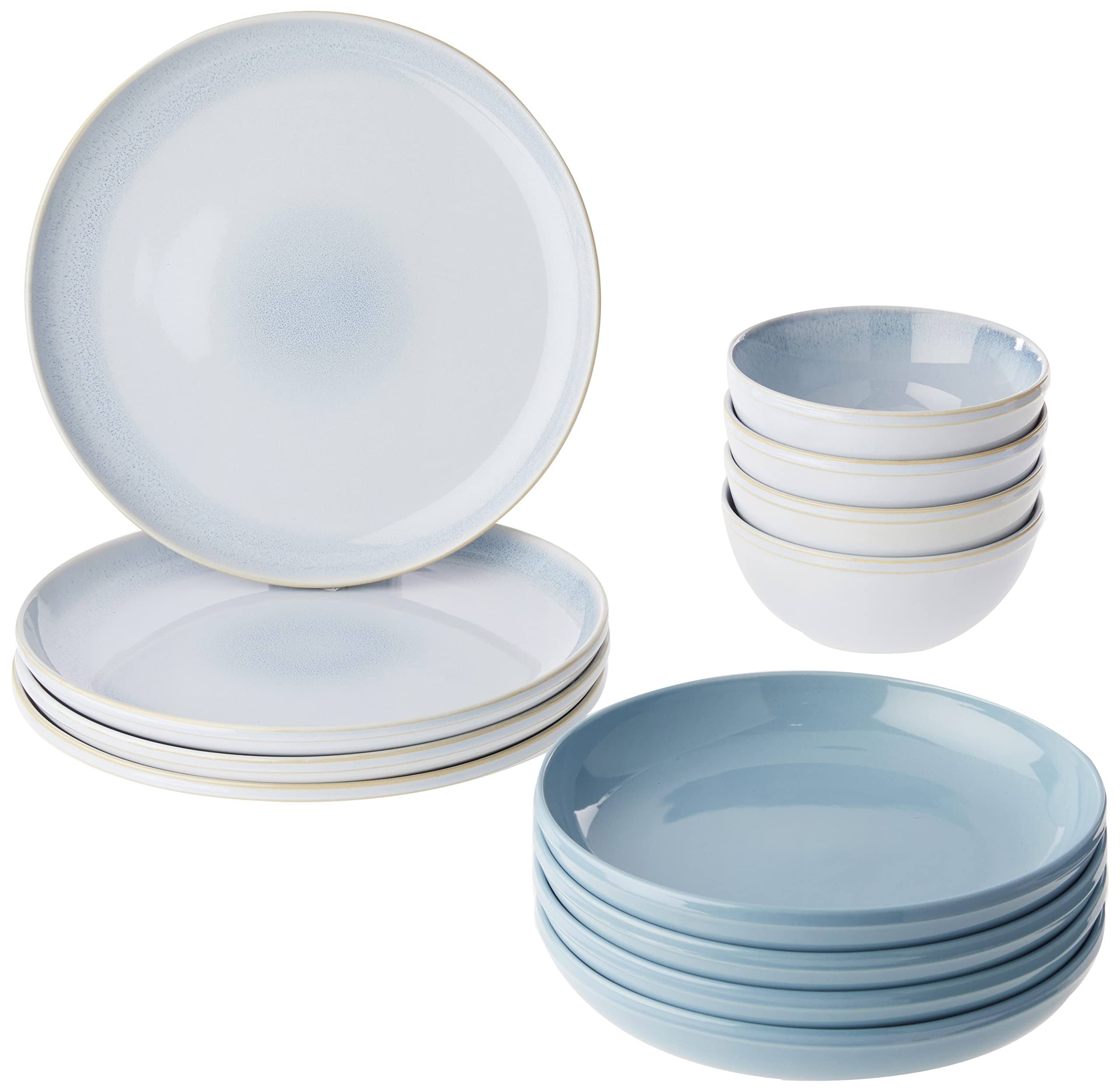 9d6c95288cd2e29067ab3b2734c1f08385fc8ede990b842de9b711e0580188e7.jpg Corelle Stoneware 12-Piece Dinnerware Set in Nordic Blue - Image 1