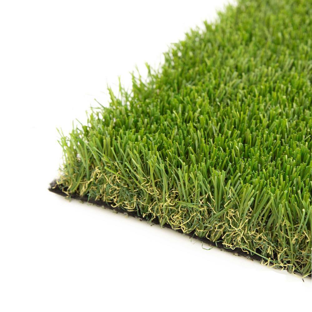 9d9d1339af6b23eaefeca6847f4b41b78ab6d9de4277eac84d8fb00257d7f967.jpg ColourTree Mastiff 45 8 ft. Wide x Cut to Length Green Artificial Grass Carpet - Image 1