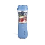 Hamilton Beach Personal Blender with Travel Lid for Smoothies and Protein Shakes, Portable, Fits Most Car Cup Holders, Tranquil Blue, 51172