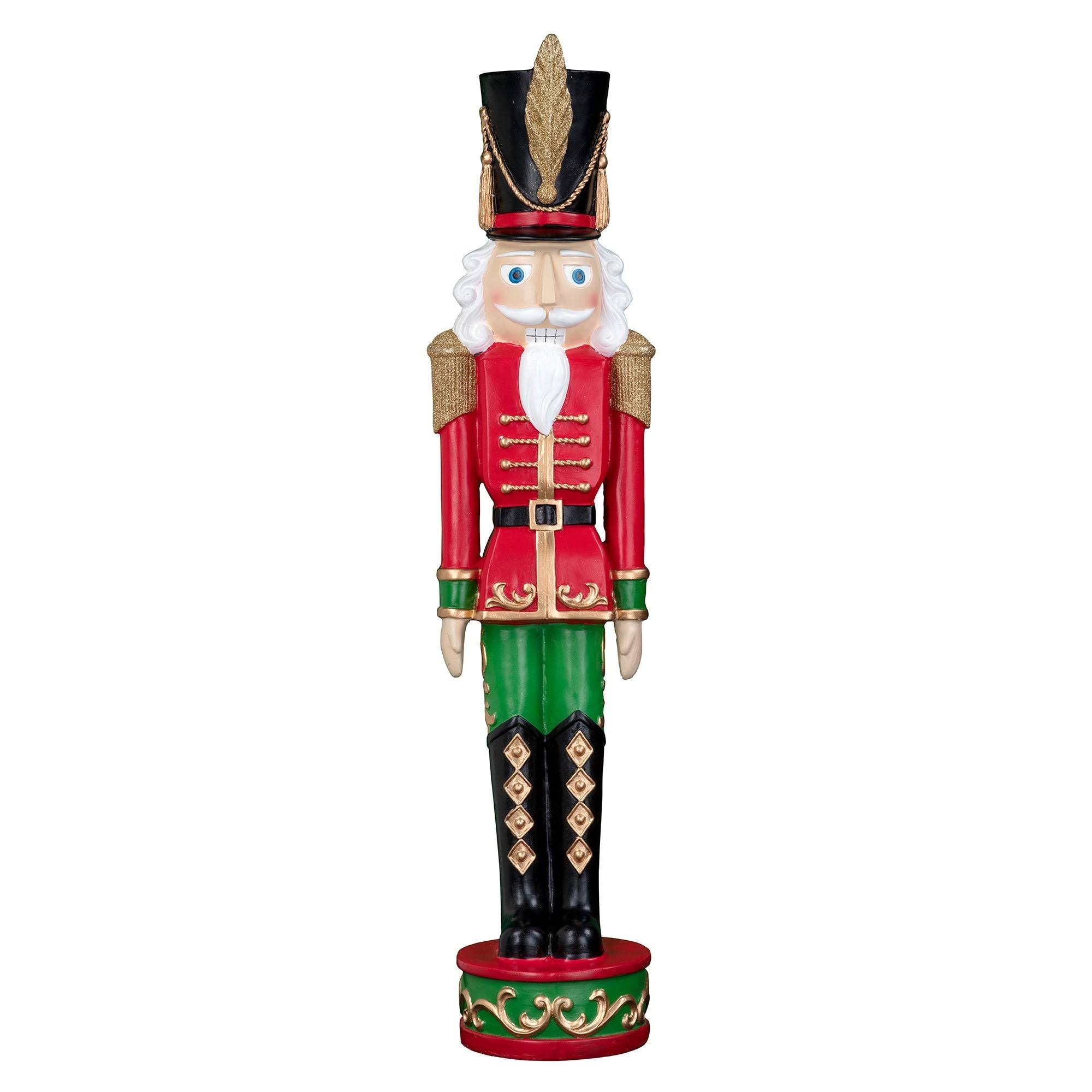 9dac3653f77e4f1ab9a5066638bd04096068f57cde16f58ffb0d4f6565429fdd.jpg 37 inch Indoor/Outdoor Christmas Nutcracker - Image 1