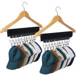 Binboov Hat Rack for Baseball Caps Hat Organizer Holder for Hanger & Room Closet Display, 2Pack 10 Hat Storage Clips for Hang Ball Caps Winter Beanie