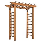 Vita 57 inch x 87.75 inch Carolina Vinyl Arbor, Brown, Va84070