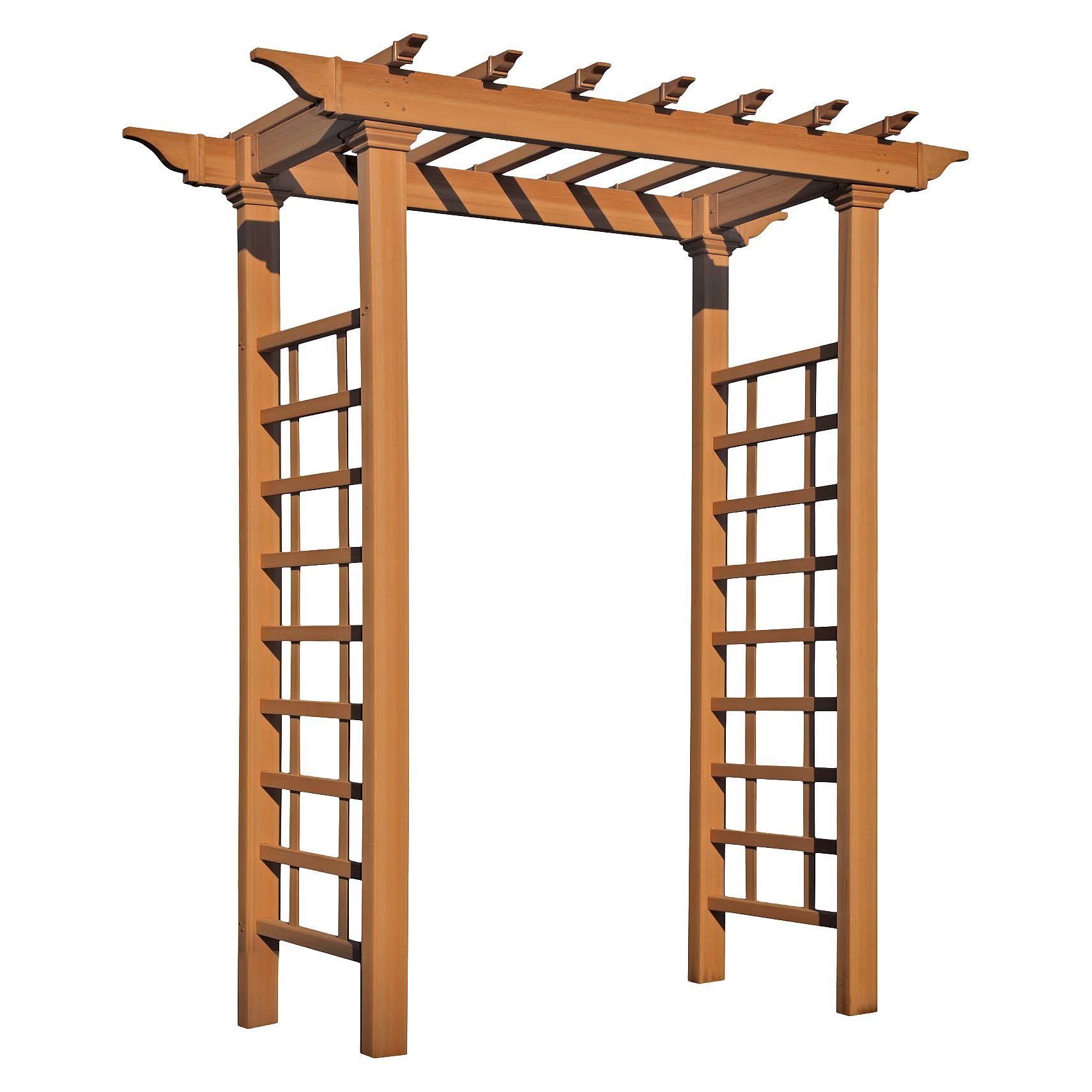 9e193416ac783dddaaa392784e1386ed95016622b1737a429b85074115356fba.jpg Vita 57 inch x 87.75 inch Carolina Vinyl Arbor, Brown, Va84070 - Image 1