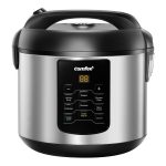 Comfee' Rice Cooker, 6-in-1 Stainless Steel Multi Cooker, Slow Cooker, Steamer, Saute, and Warmer, 2 qt, 8 Cups Cooked, Brown Rice, Quinoa and Oatmeal