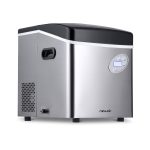 Newair AI-215SS Stainless Steel Portable Ice Maker, Silver/Black