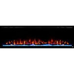 R.W.FLAME 60" Recessed and Wall Mounted Electric Fireplace, Low Noise, Remote Control with Timer,Touch Screen,Adjustable Flame Color and Speed, 750-15