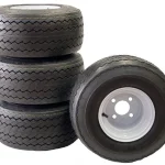 4 - Pk Golf Cart Tire Rim Mounted 18 - 850 - 8 18X8.50 - 8 18 x 8.5 x 8 White 4 Lug Hole