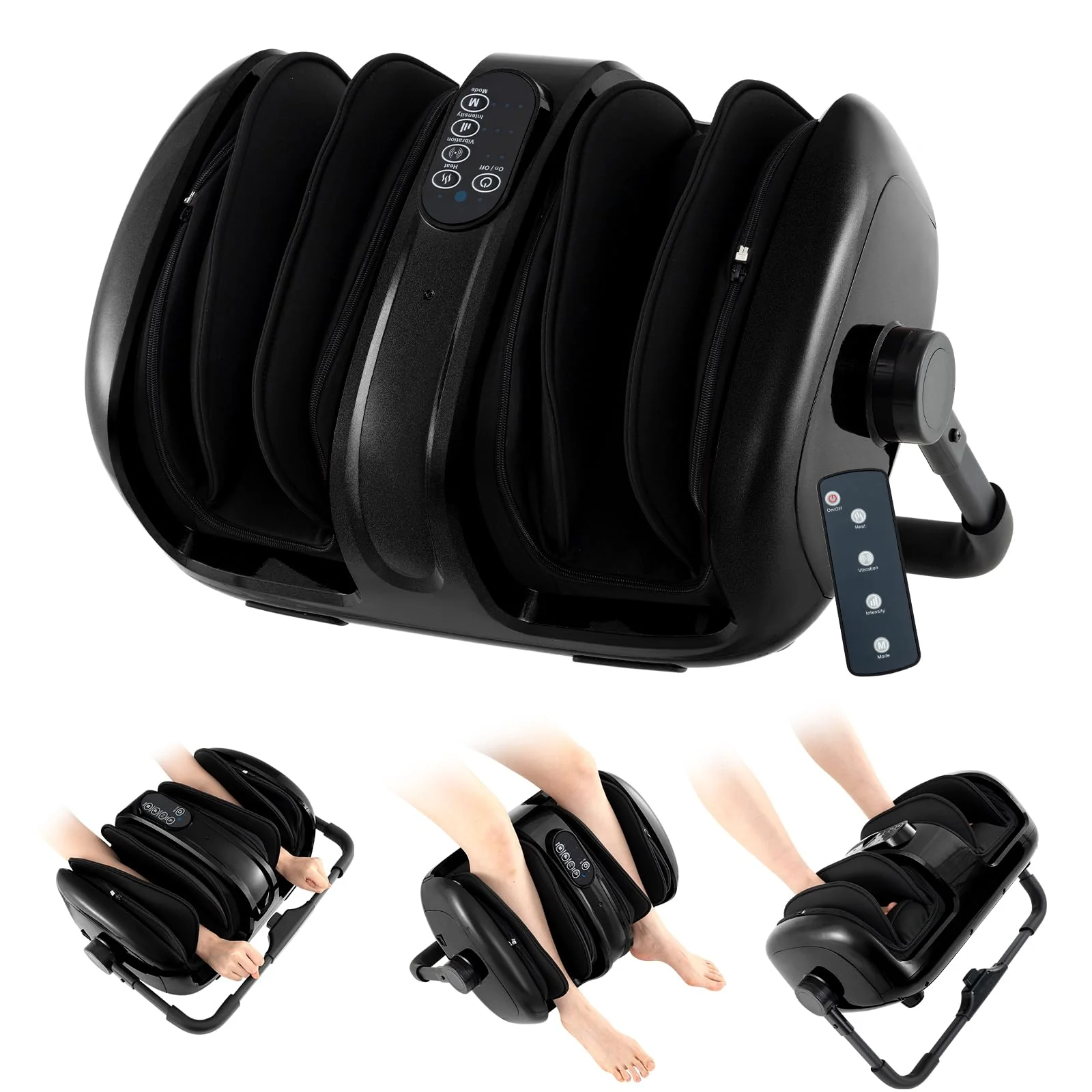9e7071006cdced4fe833e32ee888f00a346eea631fb44a0b503c3114a4ff87e5.webp Shiatsu Foot & Calf Massager with Heat, Vibration Compression Electric Leg Massager for Neuropathy, Plantar Fasciitis Relief, Muscle Arm Relax - Image 1