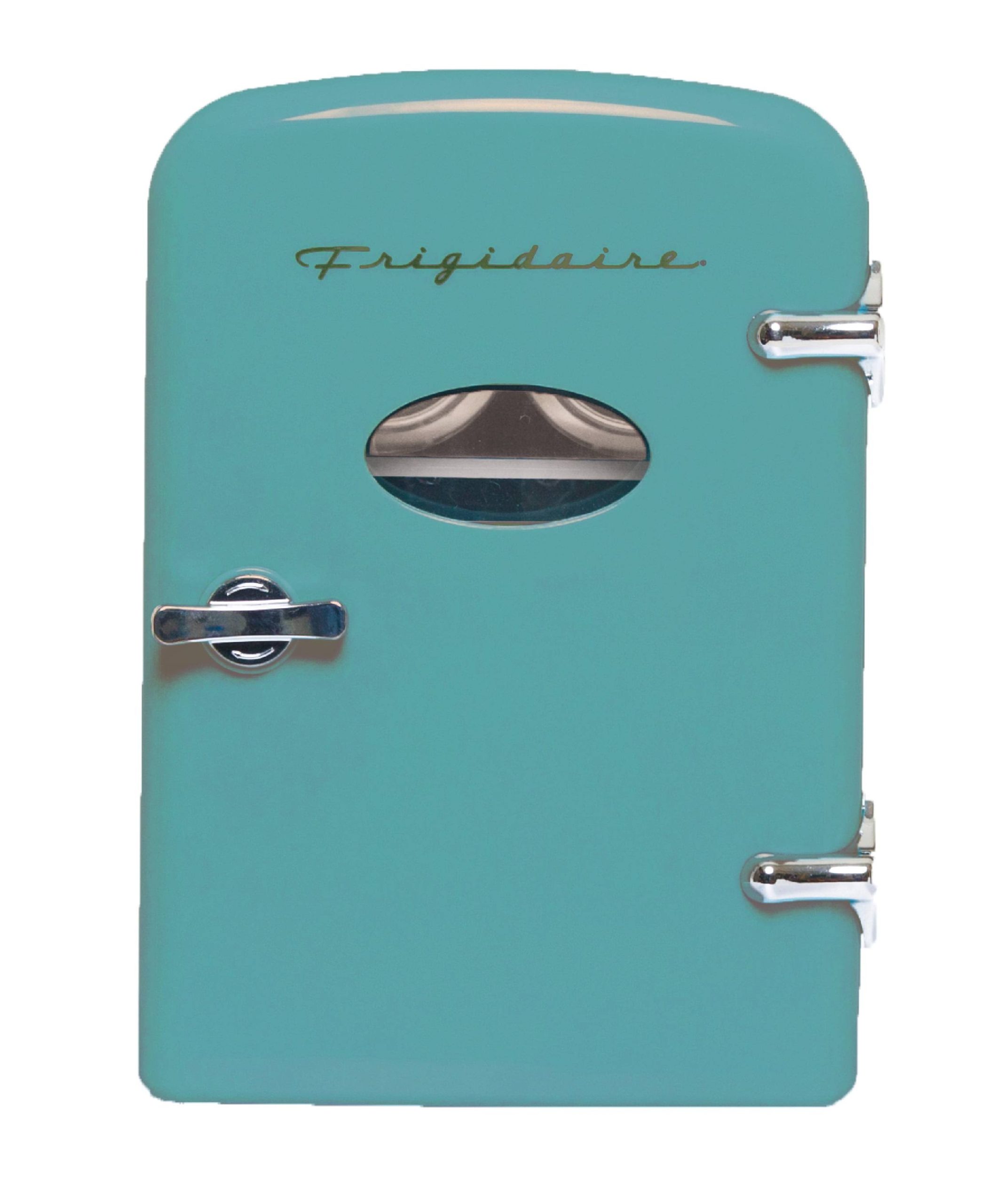 9e79fde095fc0d5fc48df945ffb521a3dc80fcc97cb45252bc022923f3d36d8b.jpg Frigidaire Efmis129 Portable Retro 6-Can Mini Fridge, Blue - Image 1