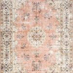 nuLOOM Ren Machine Washable Vintage Floral Area Rug - Peach - 2x3 Feet