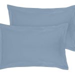 Royale Linens Pillow Shams 2 Pack Standard Size 20x26 inch - Brushed 1800 Microfiber - Bed Pillow Shams, Wrinkle Resistant Super Soft and Cozy-Back