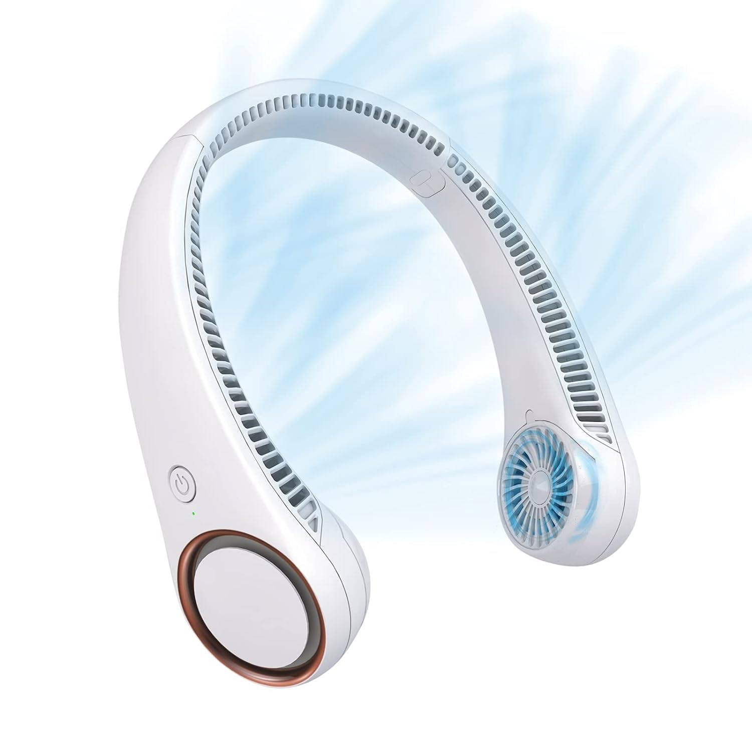 9ed3f0258668b2a7970f710a3cbab91691b9bafbc63b9a7638c7b4158ee7b1fd.jpg cIVPOWER Portable Neck Fan,Hands Free Bladeless Fan, Cooling Personal Fan,3 Speeds Adjustment,78 Air Outlet,Headphone Design,Rechargeable,USB - Image 1