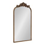 Kate and Laurel Arendahl Traditional Arch Mirror, 19 inch x 30.75 inch , Gold, Baroque Inspired Wall Decor