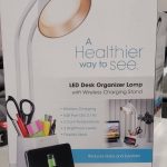 OttLite LED Desk Organizer Lamp with Wireless Charging Stand White