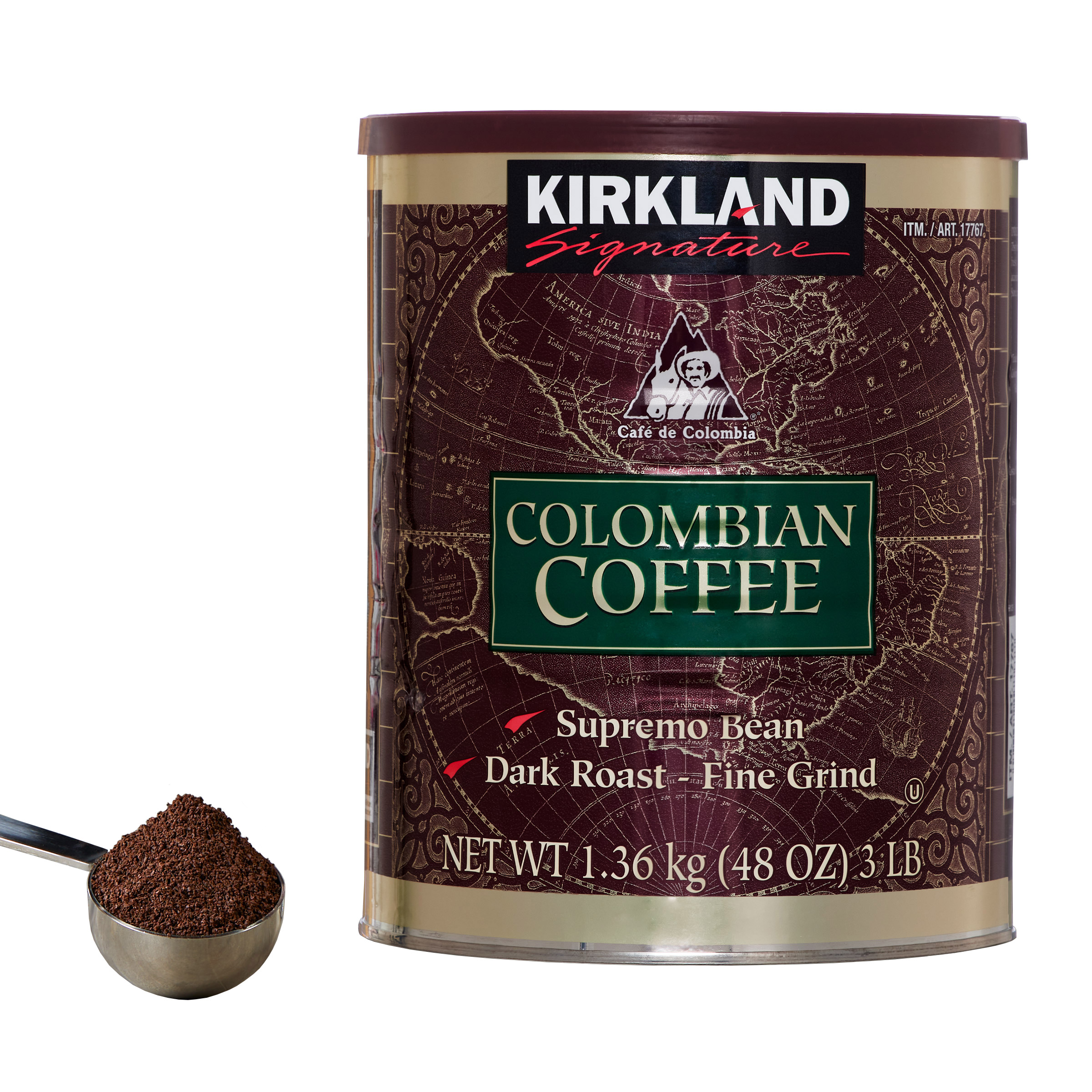 9f48c8ee4e01a7935ce77d8ff960289769378a6df1765409ae6d27561453d475.jpg Kirkland Signature Colombian Coffee, Dark Roast, 3 lb - Image 1