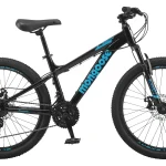 Mongoose 24" Durham Mountain Bike, 21 Speeds, Black