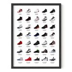 Haus and Hues Sneaker Posters for Guys - Michael Jordan Shoes Poster, Sneaker Wall Art Cool Posters for Guys Bedroom, 12x16