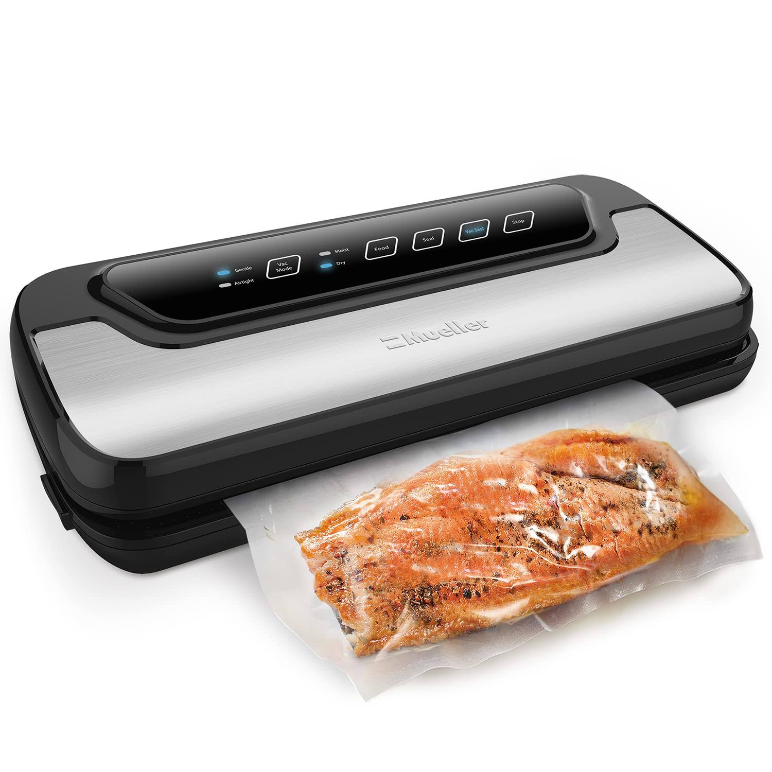 9f6b407a320dc3d89f0efd188d622a2f5cbf32a92aa44f157e15516e41ed994c.jpg Vacuum Sealer Machine by Mueller | Automatic Vacuum Air Sealing System for Food Preservation w/Starter Kit | Compact Design | Lab Tested | Dry & Moist - Image 1