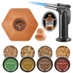 Aiernow Cocktail Smoker Kit with Torch,Four Kinds of Wood Chips for Whiskey Smoker Lover.Drink Smoker Infuser Kit,Bourbon Smoker Kit,Old Fashioned