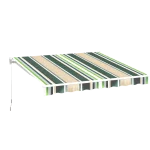 AECOJOY 8.2'×6.5' Manual Retractable Awning Sun Shade, Patio Awning Canopy