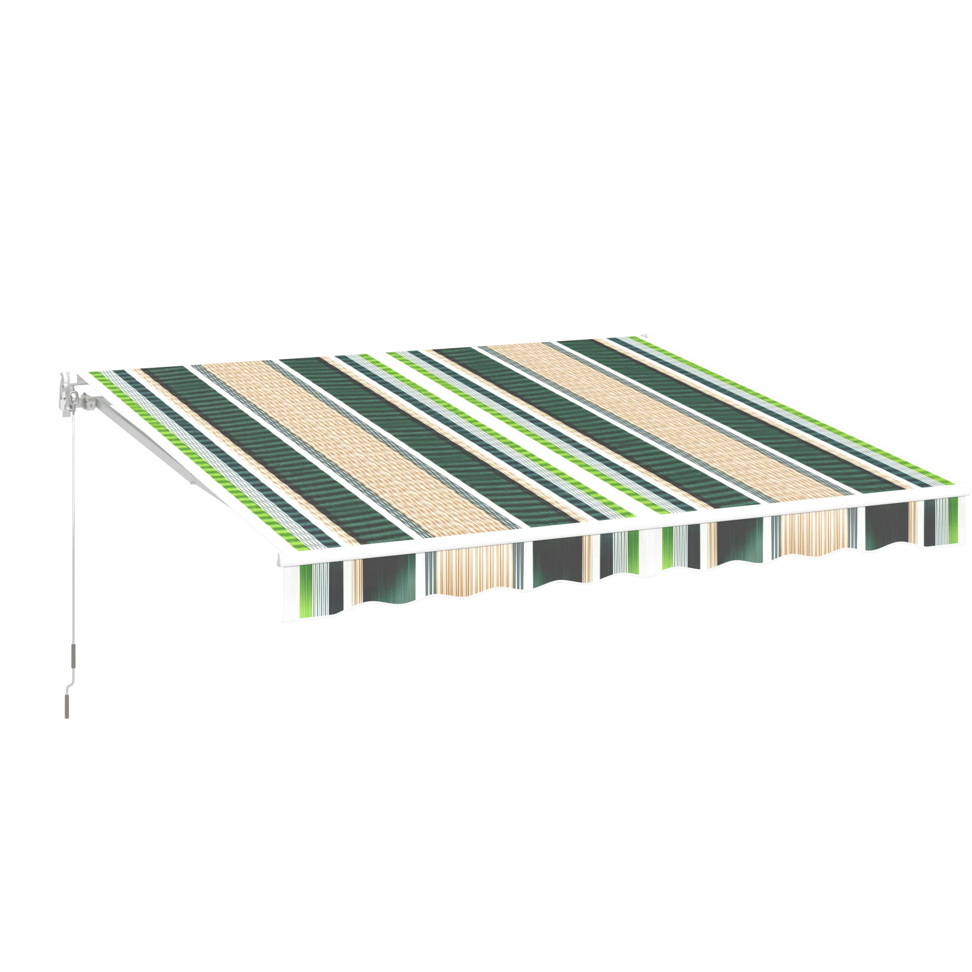 9f8bde7534674794e551cdf4f1da14101d9273aadec65cdaf2e20738cd870c07.webp AECOJOY 8.2'×6.5' Manual Retractable Awning Sun Shade, Patio Awning Canopy - Image 1