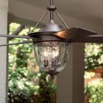 Litex E-KM52ABZ5LKRC Knightsbridge Collection 52-Inch Indoor/Outdoor Ceiling Fan with Remote Control, Five Aged Bronze ABS Blades and Single Light Kit