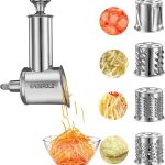 Stainless Steel Slicer Shredder Attachment for KitchenAid Mixer, Cheese Grater, Food Slicer for KitchenAid Mixer, Accessories for KitchenAid