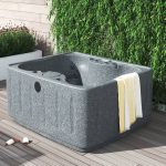 AquaRest Spas Powered by Jacuzzi AR-150 Select 4- Person 12 - Jet- Plug and Play Hot Tub w/LED Waterfall - Graystone, Size: 120V