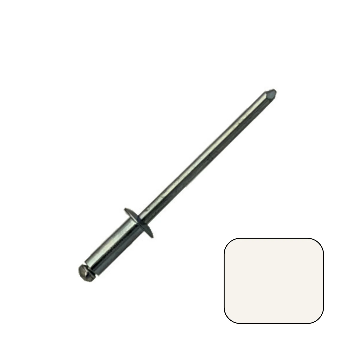 a047656a52a0708060bbb593d1dd94c7d3c60dce862c1b47da153b09e9a7a437.webp ScrooScoop Aluminum Pop/Blind Rivets #42D (#30 Drill), White, 100-Pack Bag - Image 1