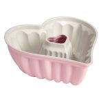 Paris Hilton Premium Nonstick Heart Shaped Fluted Pan Dishwasher Safe 9.5 inch Pink