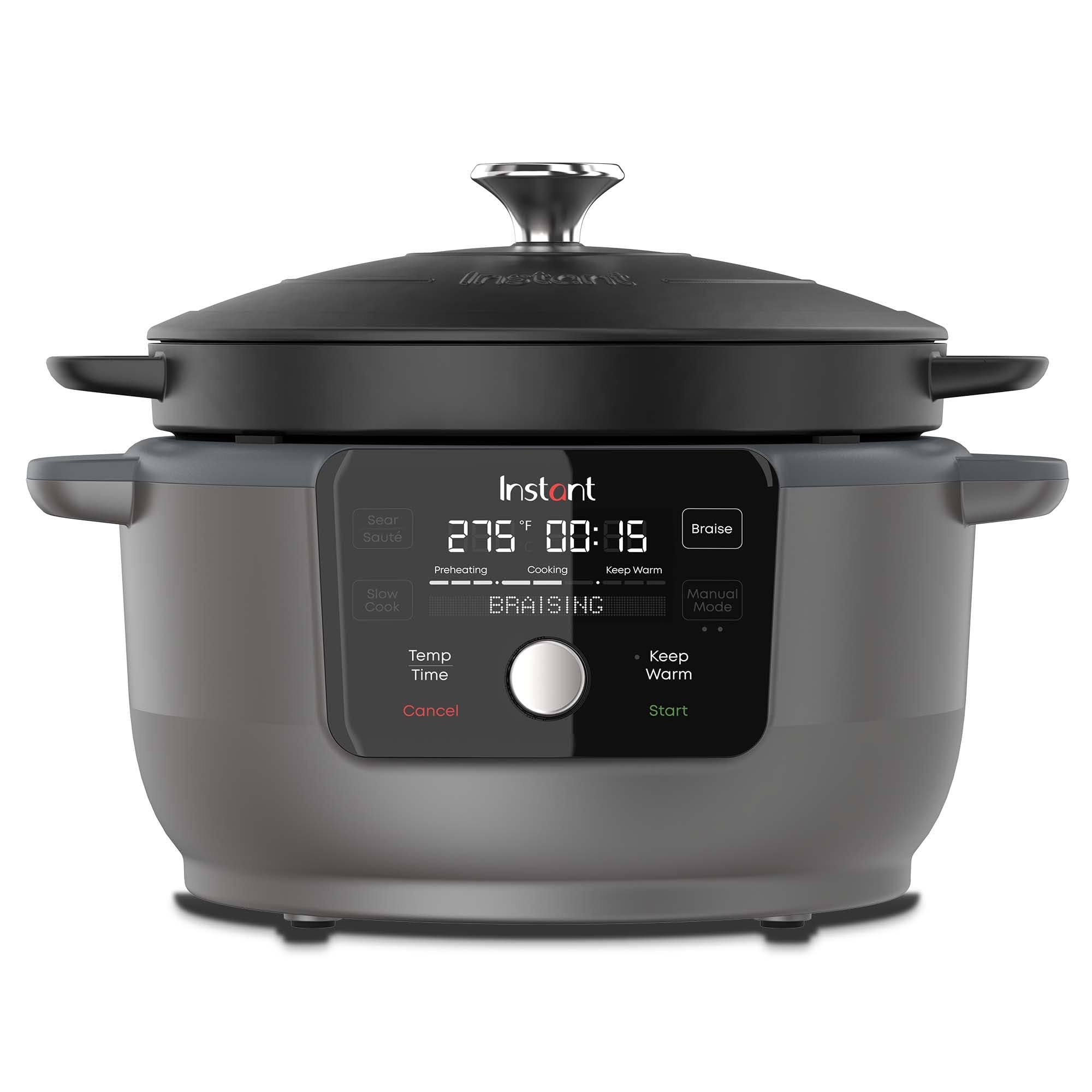 a0863300d1d3ec9145bbefeb0d163c69d2aa3a33803ea9730ec44a13945482ae.jpg Instant Electric Round Dutch Oven - 6-Quart (Black) - Image 1