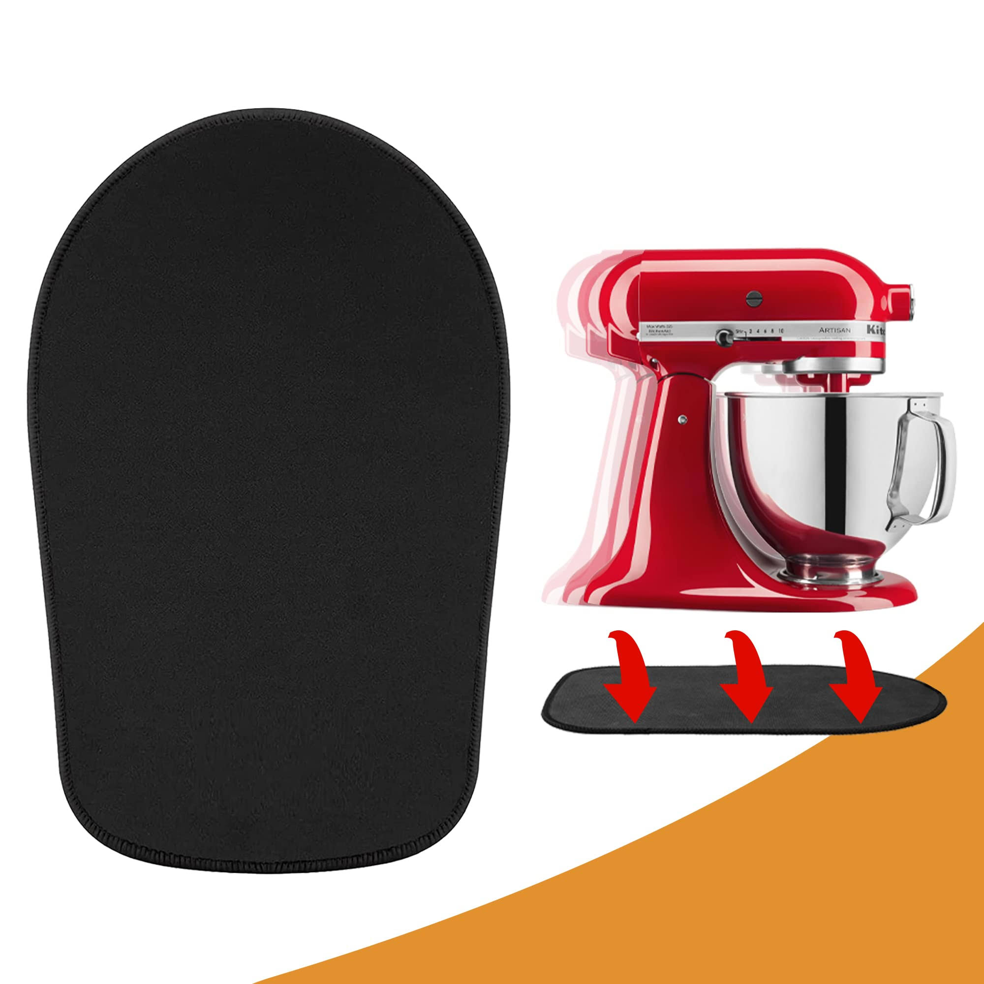 a08b3332dc9c81619a028f1729ee0f8f7bbdbb81e27827ec9c7ef9563eba6525.jpg Sliding Mat for KitchenAid Mixer with 2 Grey Kitchen Accessories, Mixer Mover Slider Mat Pad for KitchenAid 4.5-5 qt Tilt-Head Stand Mixer, Kitchen - Image 1