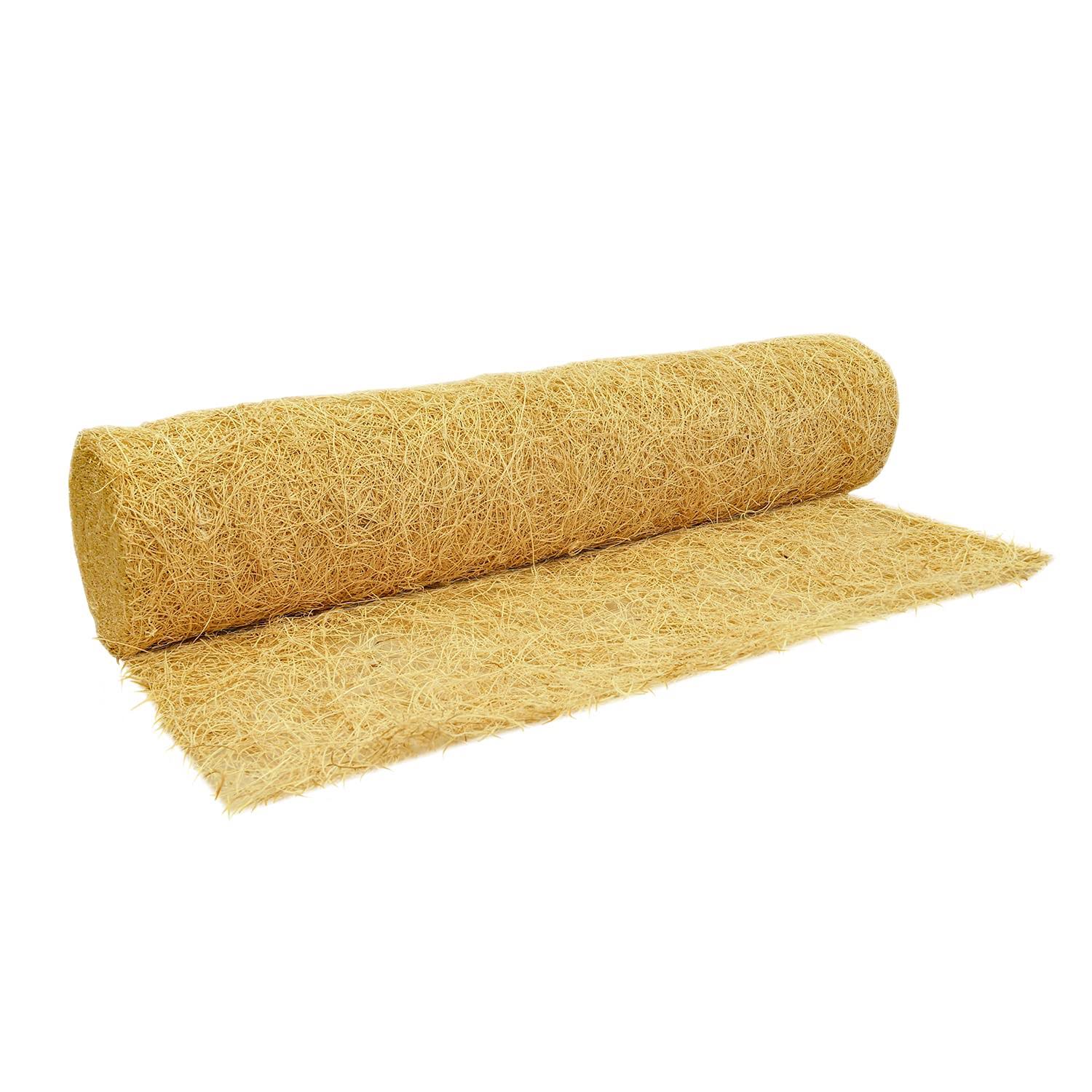 a0a01a6e62a50149f21f004cf33dc29aba16982e40659c9ad425e91c35ab4416.jpg Quickgrass Pro Erosion Control Blanket Roll with Biodegradable Staples 2-1/2'x50' Natural - Image 1