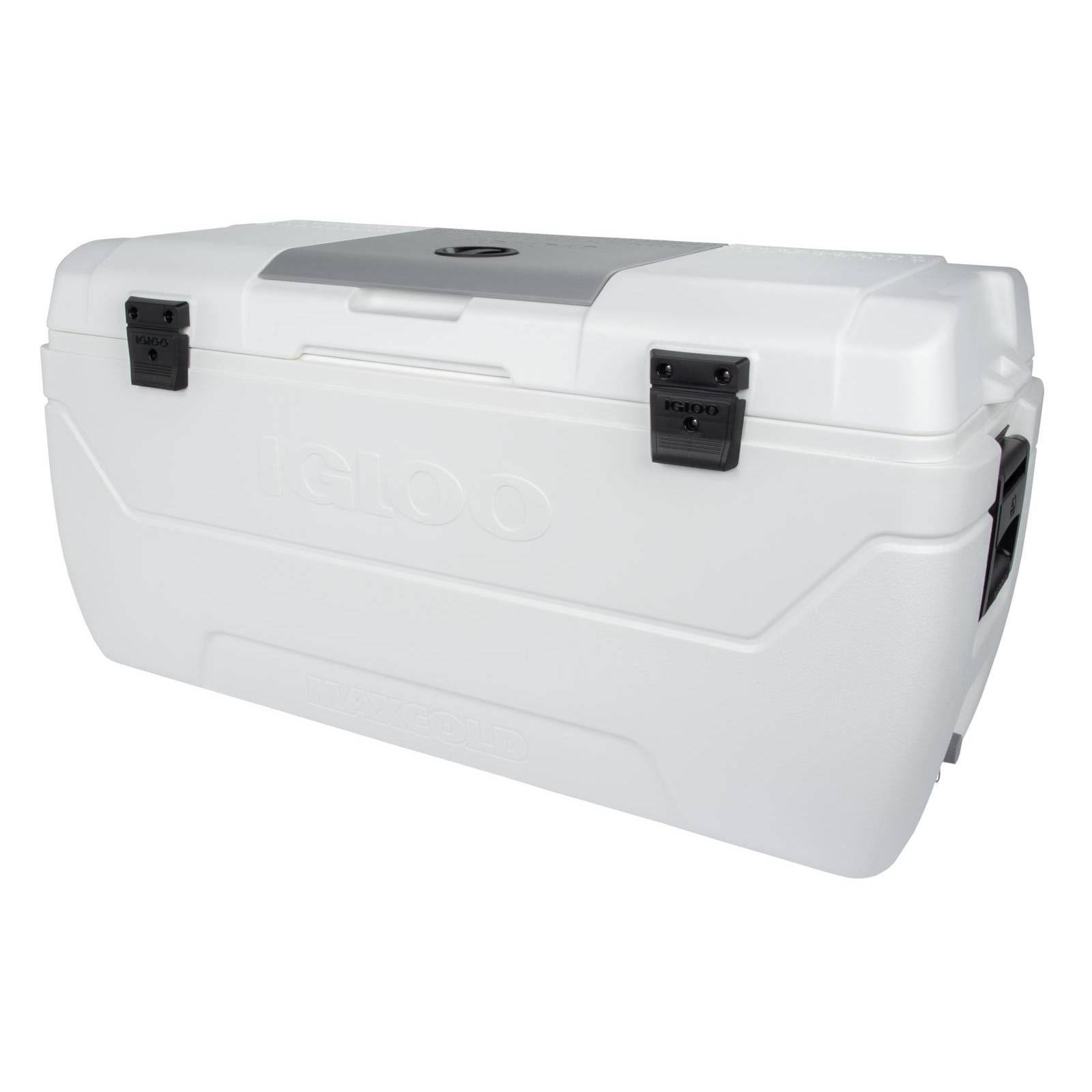 a0bdc75ab81a2816e1d519006fef41bf9185a90762aaf2a3164128bb73477590.jpg Igloo MaxCold Hard Sided 165qt Portable Cooler - White - Image 1