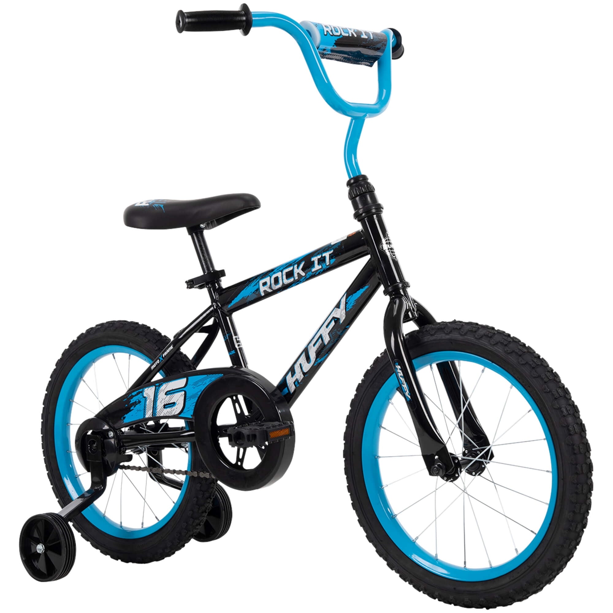a0bebd5aeb870026337deb4a2496abb4bd49e11b3269bed955732d5d628ee891.jpg 16 Rock It Boys sidewalk Bike for Kids. Blue - Image 1