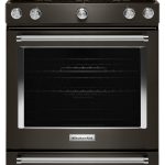 KitchenAid 30-Inch 5-Burner GAS Slide-In Convection Range - Black Stainless