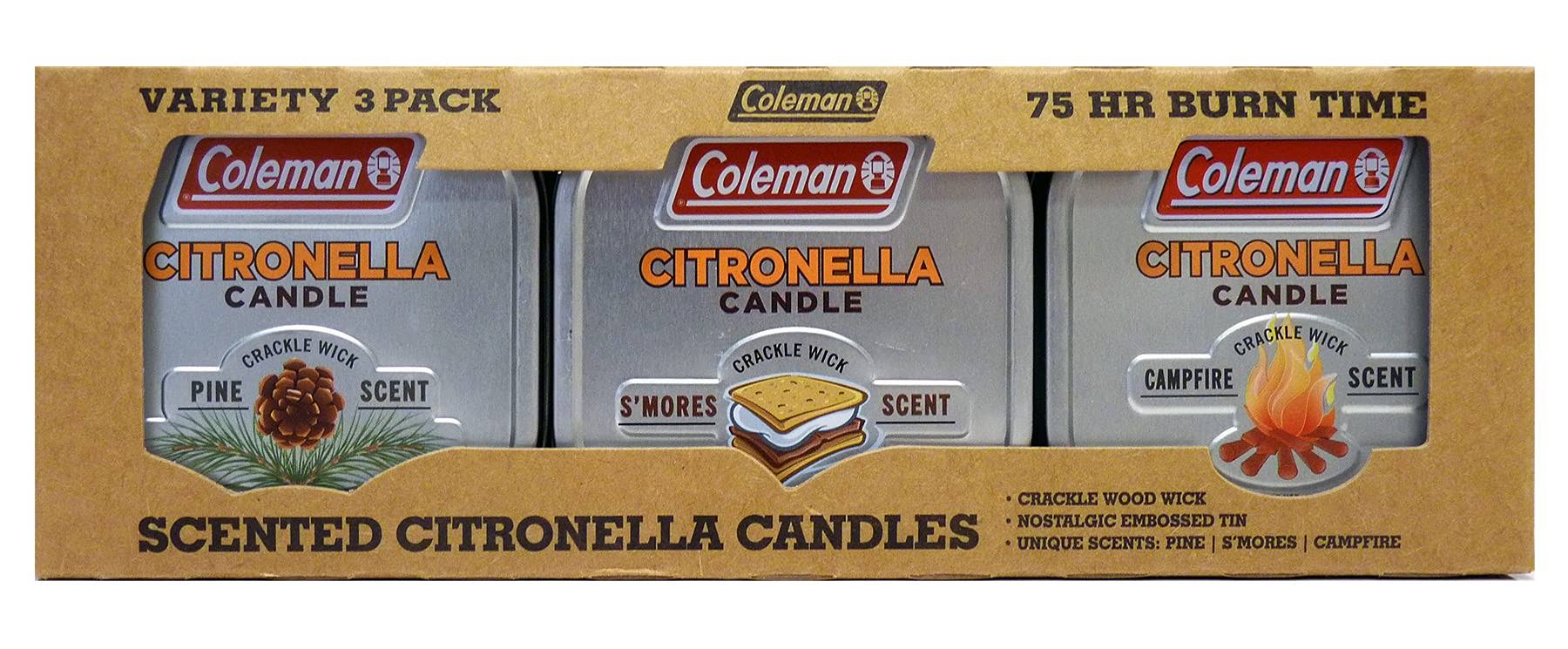 a0dec90ae1548654ecab11d6b134c484f81ca7cdf90b11677ae6bf2f746652b7.jpg Coleman Scented Tin Citronella Candle 3-Pack - Image 1