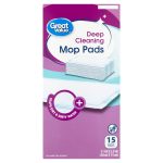 Great Value Deep Clean Mop Pads, 15 Count, Size: 15 Count, Deep Cleaning Mop Pads